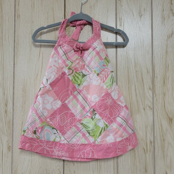 Janie & Jack Girls Quilted Patchwork Halter Sun Dress - Picture 1 of 7